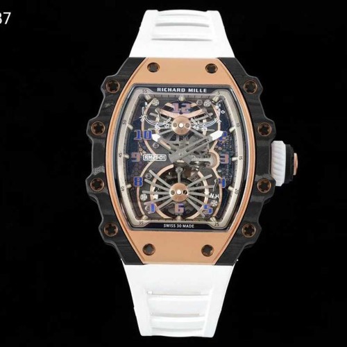 리차드밀 RM21-02 투르비용 에어로다인 뉴버젼 골드 화이트 시계 워치